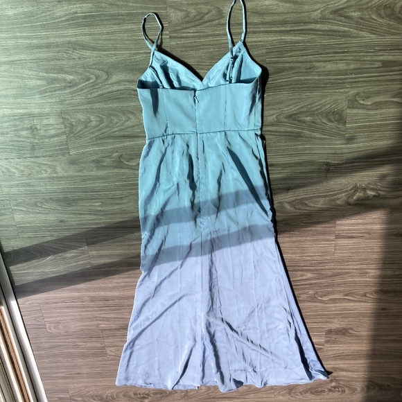 Azazie Light Blue Spaghetti Strap Dress - Picture 3 of 12